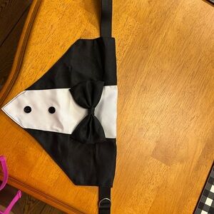 Formal Black and White Pet Bow Tie Collar